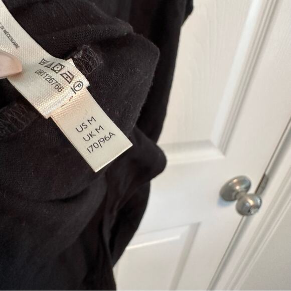 FREE PEOPLE Larissa Black Bodysuit size Medium ribbed knit - Picture 11 of 13